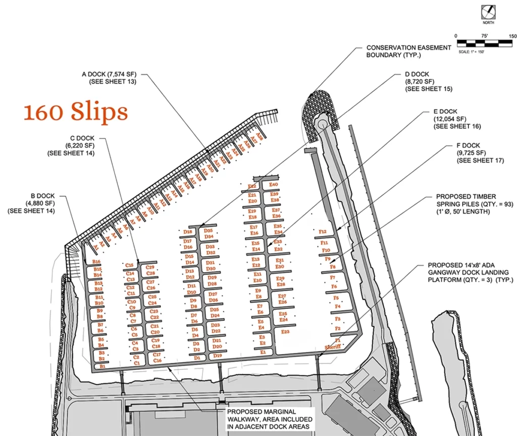 Boat slip map